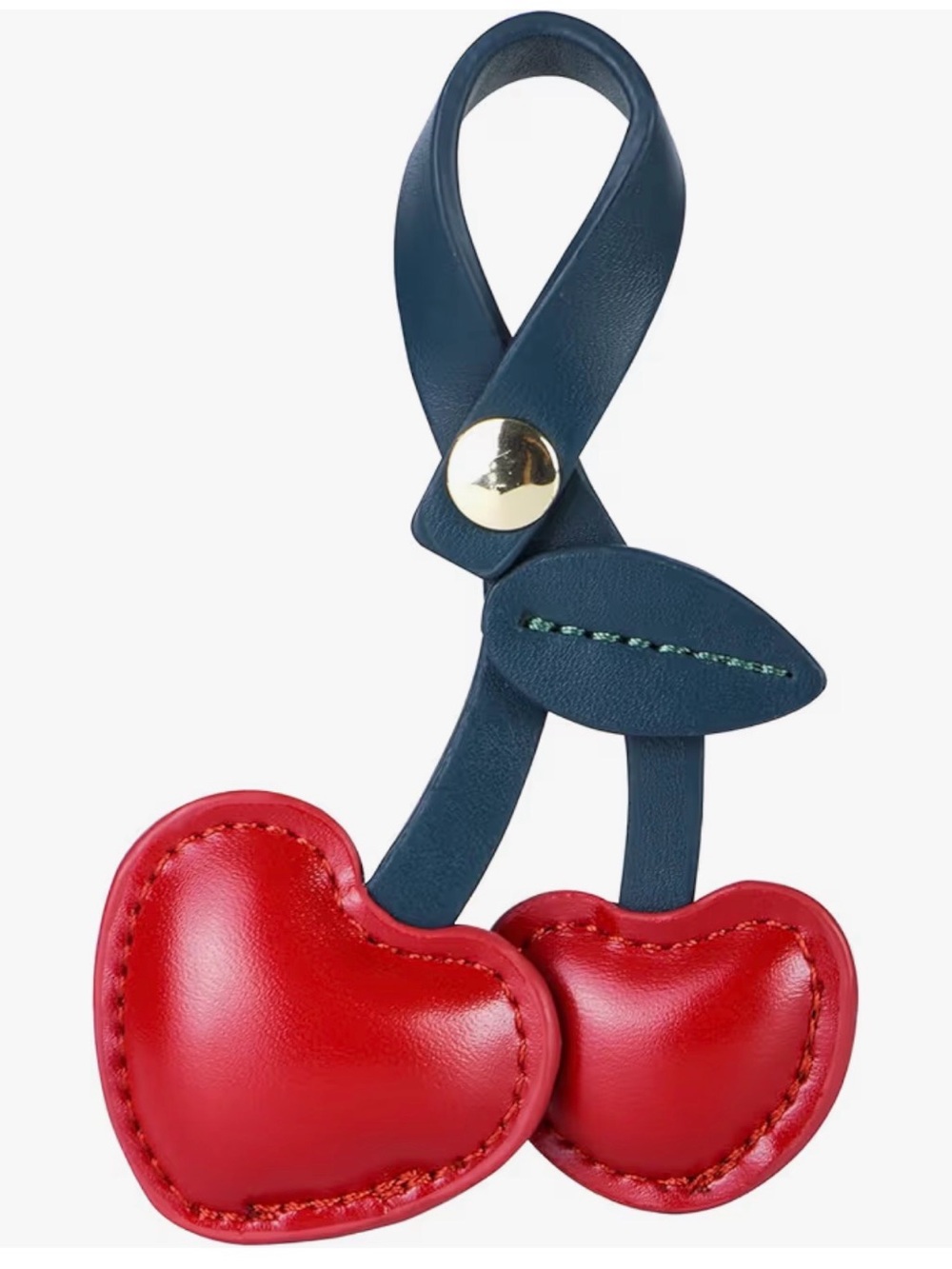 NEW Red Cherry Heart Bag Charm